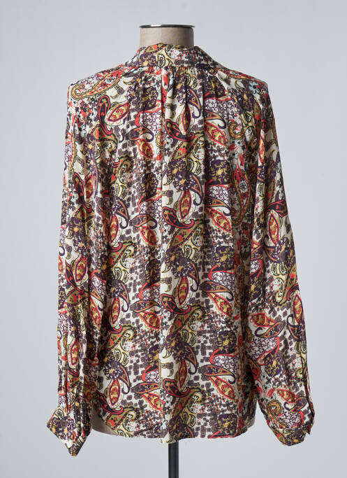 Blouse poignets boutonnés avec fente manches longues blanc MAMOUCHKA femme