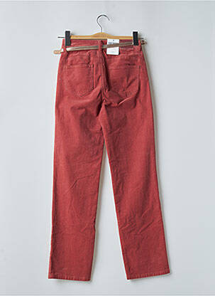 Pantalon droit stretch taille normale rouge C'EST BEAU LA VIE femme