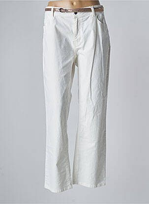 Pantalon droit blanc C'EST BEAU LA VIE pour femme