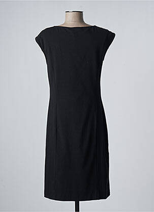 Robe mi-longue manches courtes manches courtes noir EVALINKA femme