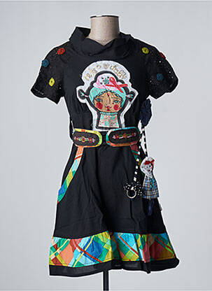 Robe courte manches courtes manches courtes noir SAVAGE CULTURE femme