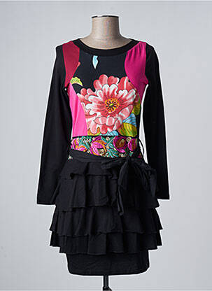 Robe courte manches longues manches longues noir SAVAGE CULTURE femme