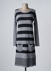 Robe mi-longue gris EVA WEEK-END pour femme seconde vue