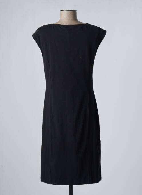 Robe mi-longue manches courtes manches courtes noir EVALINKA femme