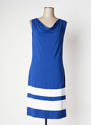 Robe mi-longue sans manche sans manche bleu VANIA femme