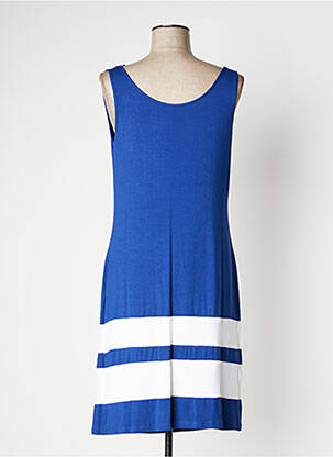 Robe mi-longue sans manche sans manche bleu VANIA femme