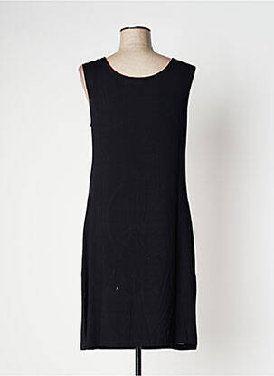 Robe mi-longue sans manche sans manche noir VANIA femme