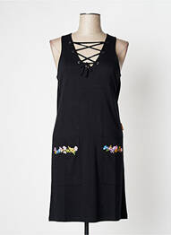 Robe mi-longue sans manche sans manche noir MAMATAYOE femme