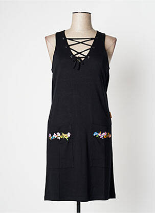 Robe mi-longue sans manche sans manche noir MAMATAYOE femme