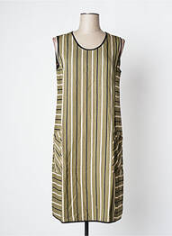 Robe mi-longue sans manche sans manche vert NINATI femme