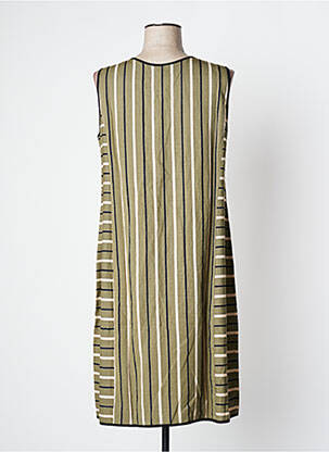 Robe mi-longue sans manche sans manche vert NINATI femme