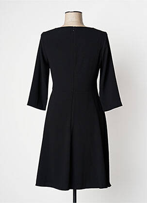 Robe mi-longue manches 3/4 manches 3/4 noir NINATI femme
