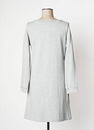 Robe mi-longue manches longues manches longues gris RIVIERES DE LUNE femme