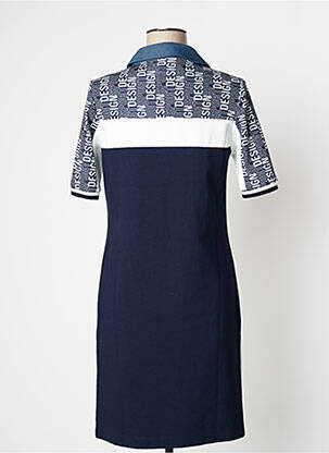 Robe mi-longue manches courtes manches courtes bleu TUZZI femme