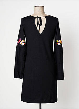 Robe mi-longue manches longues manches longues noir MAMATAYOE femme