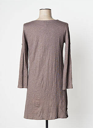 Robe courte manches longues manches longues marron YERSE femme
