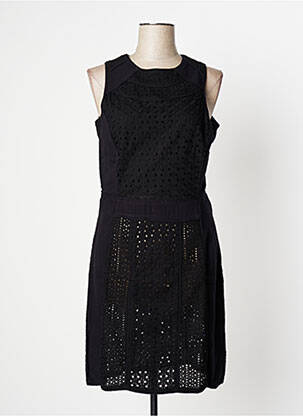 Robe mi-longue sans manche sans manche noir YERSE femme