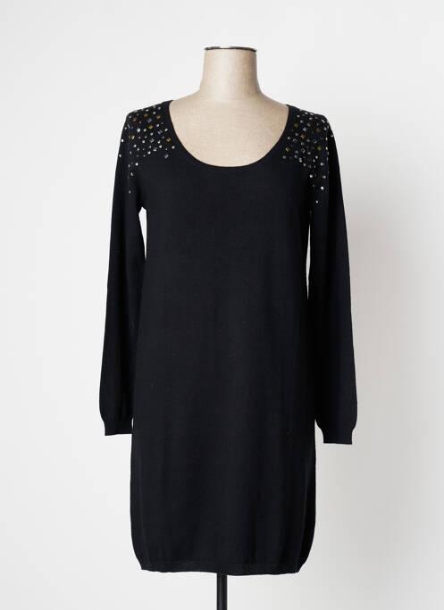 Robe mi-longue noir RIVIERES DE LUNE pour femme