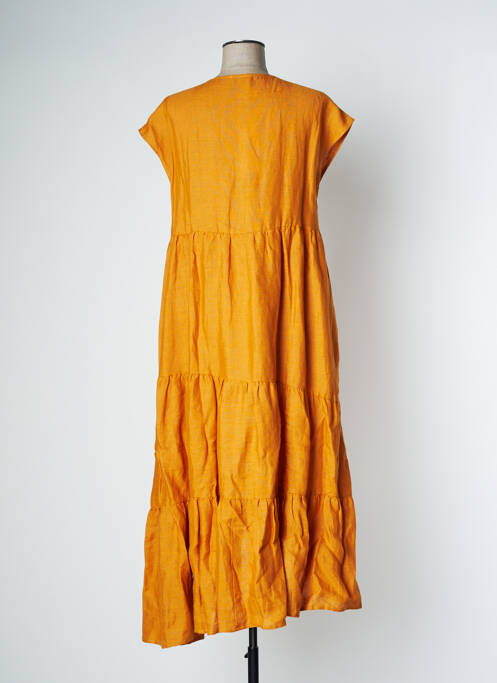 Robe mi-longue orange NINATI pour femme