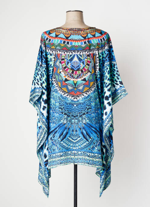 Tunique manches courtes bleu VANIA pour femme