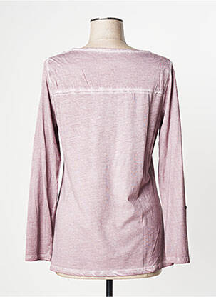 Blouse col rond manches longues rose YERSE femme