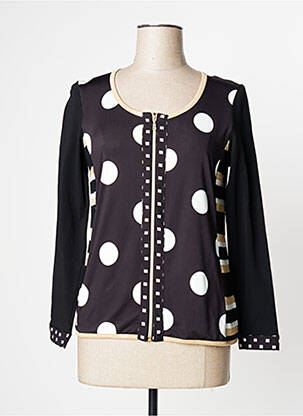Veste casual col rond noir EVALINKA femme