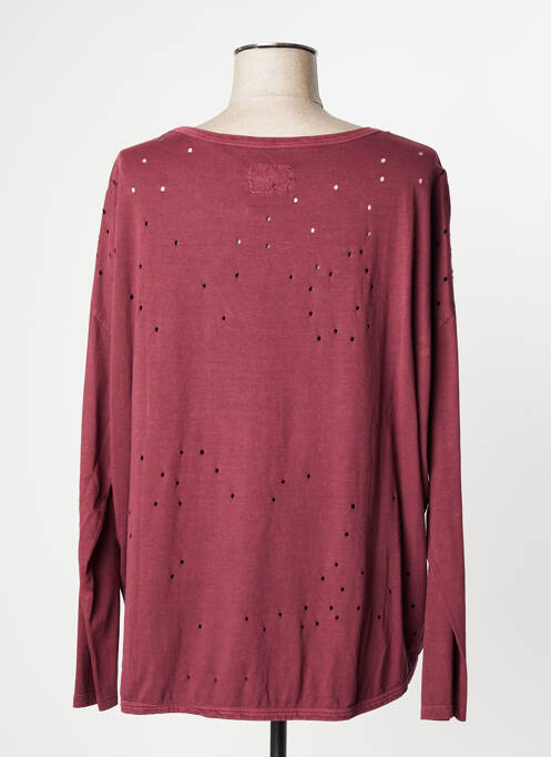 Top tissage jersey manches longues rouge YERSE femme