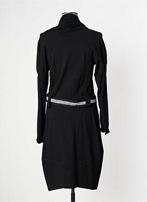 Robe mi-longue manches longues manches longues noir O.K.S femme