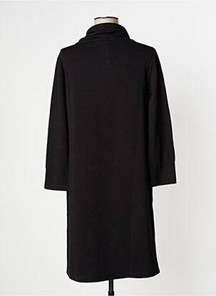 Robe mi-longue manches longues manches longues noir DOLCEZZA femme