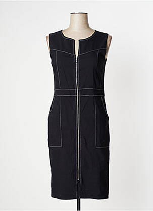 Robe mi-longue sans manche sans manche noir DOLCEZZA femme