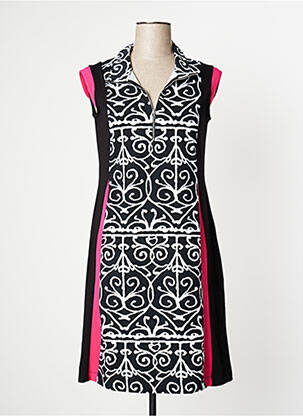 Robe mi-longue sans manche sans manche noir DOLCEZZA femme