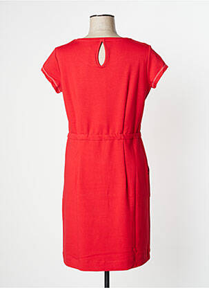 Robe mi-longue manches courtes manches courtes rouge DOLCEZZA femme