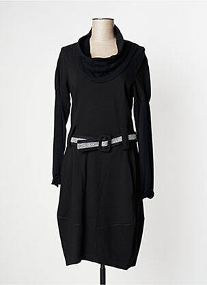 Robe mi-longue noir O.K.S pour femme