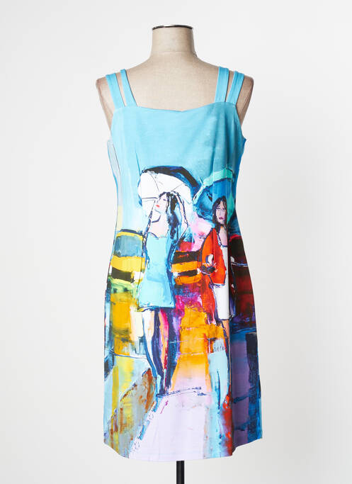 Robe mi-longue bleu DOLCEZZA pour femme