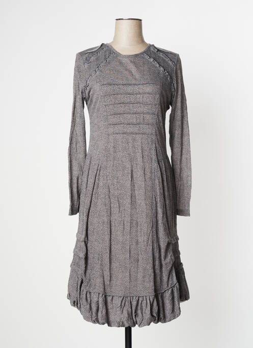 Robe mi-longue gris O.K.S pour femme