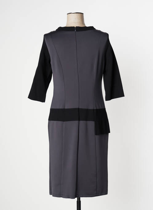 Robe mi-longue gris O.K.S pour femme