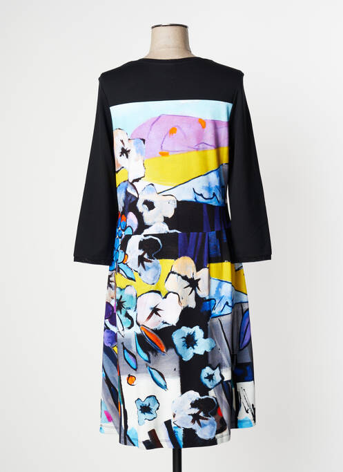 Robe mi-longue noir DOLCEZZA pour femme