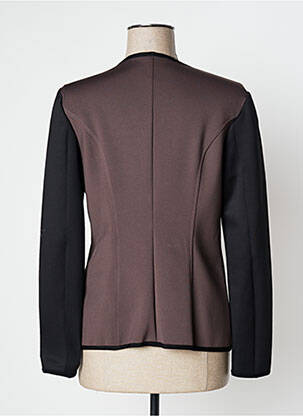 Veste chic fermeture boutonnée sur le devant marron O.K.S femme