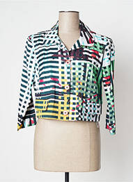 Veste chic fermeture boutonnée sur le devant vert AVENTURES DES TOILES femme