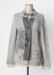 Gilet manches longues gris EVA WEEK-END pour femme seconde vue