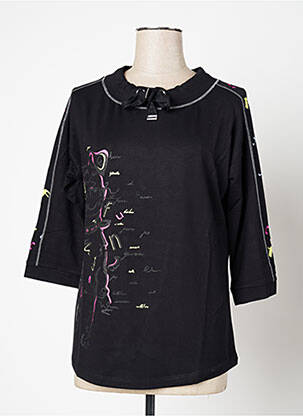 T-shirt manches 3/4 manches 3/4 noir DOLCEZZA femme