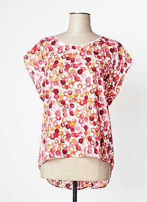 Blouse légère et transparente manches courtes orange RIVIERES DE LUNE femme