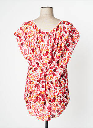 Blouse légère et transparente manches courtes orange RIVIERES DE LUNE femme