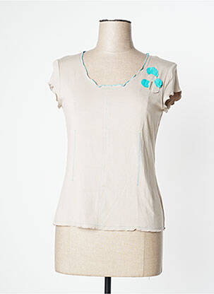 T-shirt stretch manches courtes gris O.K.S femme