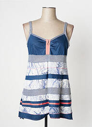 Tunique manches longues col v bleu O.K.S femme