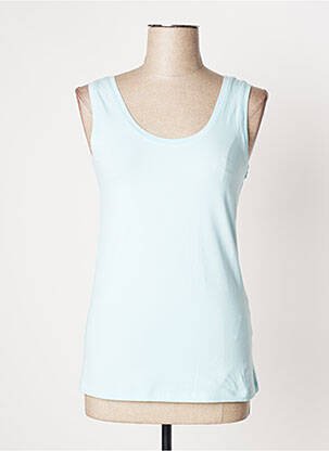 Top tissage jersey sans manche bleu DOLCEZZA femme