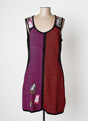 Robe pull resserrée sur le bas sans manche noir AVENTURES DES TOILES femme
