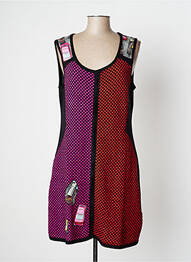 Robe pull resserrée sur le bas sans manche noir AVENTURES DES TOILES femme