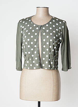 Veste casual col rond vert NINATI femme