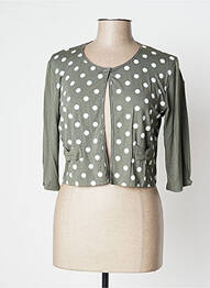 Veste casual col rond vert NINATI femme